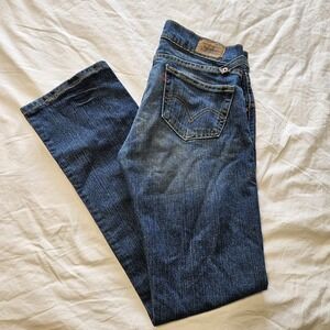 Vintage Levis 504 Jeans Womens 11 Long Blue Slouch Straight Bootcut Y2k Blue